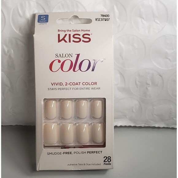 NIB
KISS Salon Color
Press On Nails
Landslide, WHITE
Short Square, 28 Count - Picture 1 of 2